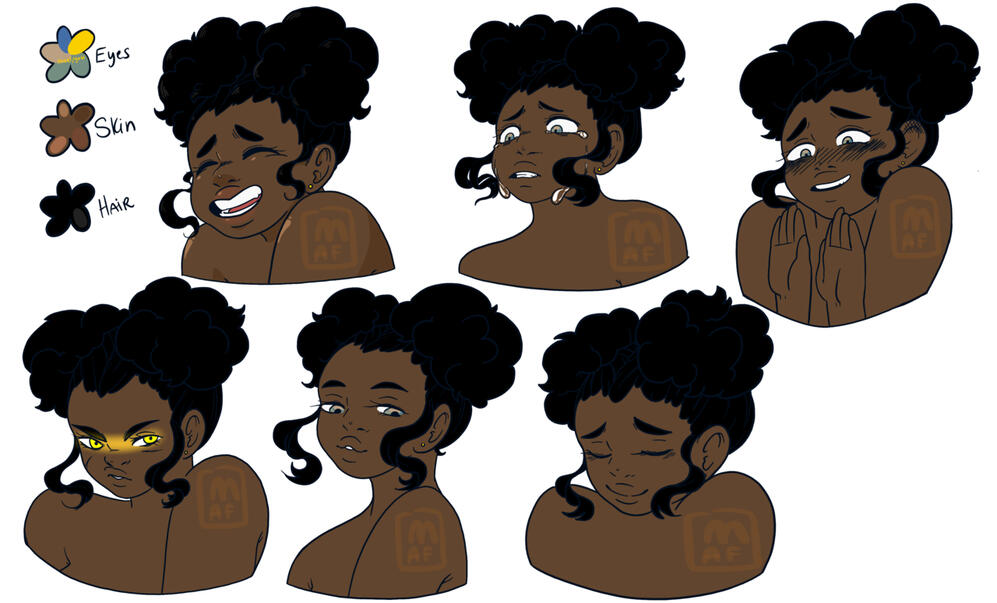 Tasha expressions reference sheet.